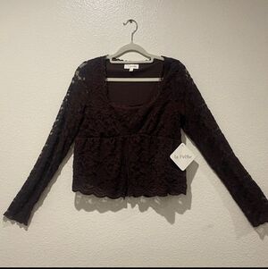 Black Lace Blouse